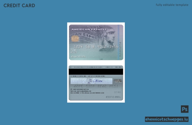USA Discover Bank American Express Platinum Card – Beispielvorschau